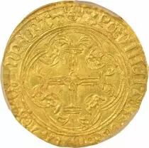 France Charles VIII - Gold Ecu with Crown - 1450 / 1461 Saint Lô
