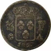 France Charles X - 1/4 Franc Argent - 1827 A Paris
