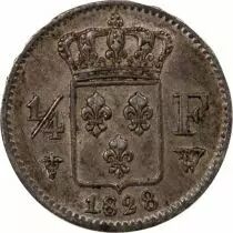 France Charles X - 1/4 Franc Argent 1828  W Lille