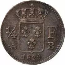 France Charles X - 1/4 Franc Argent 1829 B Rouen