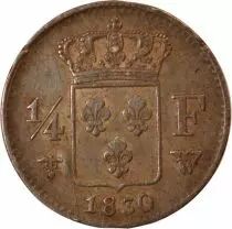 France Charles X - 1/4 Franc Argent 1830 W Lille