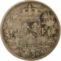 France Charles X - 2 Silver Francs - 1828 A Paris