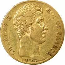 France Charles X - 20 Gold Francs - 1825 A Paris - PCGS AU53