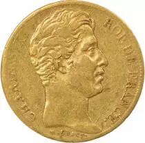 France Charles X - 20 Gold Francs - 1825 A Paris