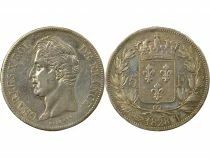 France Charles X - 5 Francs Argent, 2e Type - 1828 T Nantes