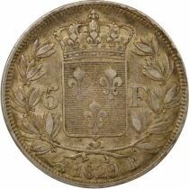 France Charles X - 5 Francs Argent, 2e Type - 1829 B Rouen