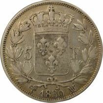 France Charles X - 5 Francs Argent, 2e Type - 1830 MA Marseille