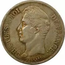 France Charles X - 5 Francs Argent, 2e Type, Tr. en Creux  - 1830 A Paris