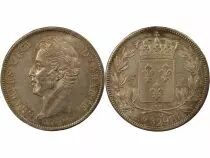 France Charles X - 5 Francs Argent, Tranche en Creux - 1829 H La Rochelle