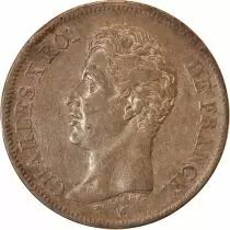 France Charles X - 5 Francs Argent 1825 W Lille