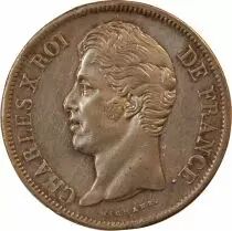 France Charles X - 5 Francs Argent 1829 D Lyon \ 2e Type\ 