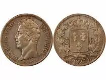 France Charles X - 5 Silver Francs - 1829 D Lyon \ 2nd Type\ 