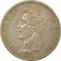 France Charles X - 5 Silver Francs, 1st Type - 1826 B Rouen