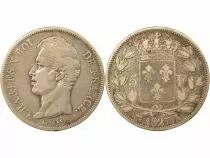 France Charles X - 5 Silver Francs, 2nd Type - 1827 A Paris