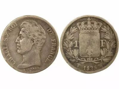 France Charles X - Silver Franc - 1825 W Lille