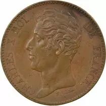 France Charles X - Visiting Coin, 5 Bronze Francs - 1825 Paris