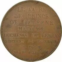France Charles X - Visiting Coin, 5 Bronze Francs - 1825 Paris