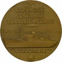 France Cie G&eacute;n. Transatlantique - Bronze Medal, SS Colombie - 1950