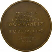 France Cie G&eacute;n. Transatlantique - M&eacute;daille Bronze, Escale du Normandie &agrave; Rio - 1938