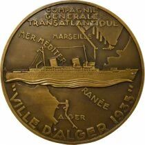 France Cie G&eacute;n. Transatlantique - M&eacute;daille Bronze, Le Ville d\'Alger - 1935