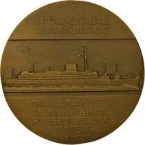 France Cie G&eacute;n&eacute;rale Transatlantique - Bronze Medal, MS Lafayette - 1930