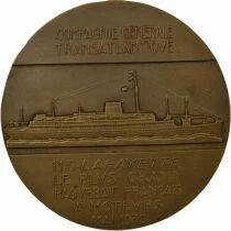 France Cie G&eacute;n&eacute;rale Transatlantique - Bronze Medal, MS Lafayette - 1930