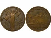 France Cie G&eacute;n&eacute;rale Transatlantique - Bronze Medal, SS Normandie - 1935