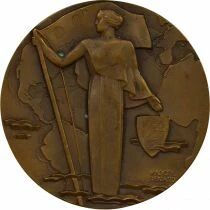 France Cie G&eacute;n&eacute;rale Transatlantique - M&eacute;daille Bronze, Centenaire - 1955
