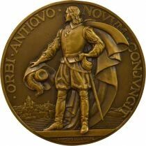 France Cie G&eacute;n&eacute;rale Transatlantique - M&eacute;daille Bronze, Paquebot Champlain - 1932