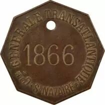 France Cie Gle Transatlantique, St Nazaire - Jeton Cuivre, n&deg;1866