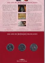 France Coffret  3 Monnaies françaises de 5 francs - 2000 ans de monnaies françaises - 2000