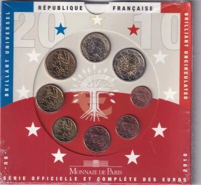 France Coffret BU - 1 centime � 2 euros - 2010