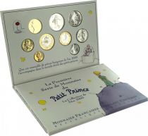 France Coffret BU 2000 - Petit Prince - Saint Exupéry - 9 monnaies en Francs
