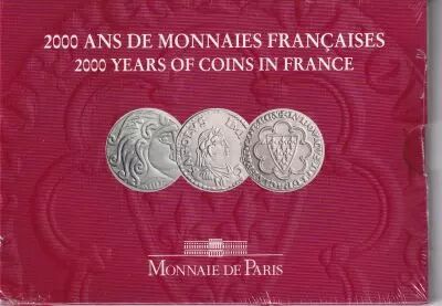 France Coffret monnaie de Paris 3 Monnaies fran�aises de 5 francs - 2000 years of coins in France - 2000