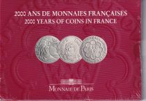 France Coffret monnaie de Paris 3 Monnaies françaises de 5 francs - 2000 years of coins in France - 2000