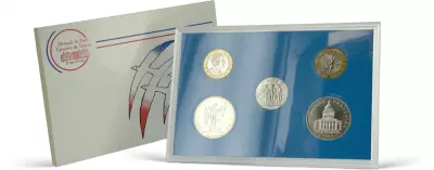 France Coffret monnaie de Paris 5 Monnaies fran�aises 1789-1989 - FDC - 1989 - Silver