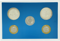 France Coffret monnaie de Paris 5 Monnaies françaises 1789-1989 - FDC - 1989 - Silver