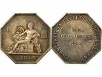 France Comissaires Experts du Gouvernement - Jeton Argent - 1831 (Après 1880)