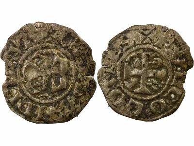 France Comt� d\'Anjou - Denier Argent, au nom de Foulques - 1109 / 1151 Angers