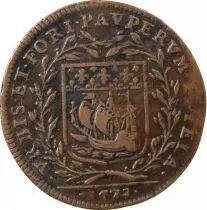 France Comte De Beaumont, Achille De Harlay - Jeton Cuivre 1672