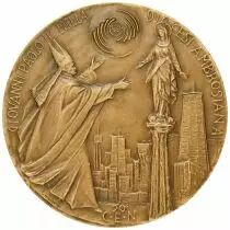 France Congr&egrave;s Eucaristique de Milan 1983 - J&eacute;sus Christ - Bronze