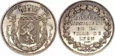 France Conseil Municipal de Lyon - 1838  - Silver
