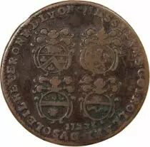 France Consulat de Lyon, Les Quatre Echevins  Jeton Cuivre 1723