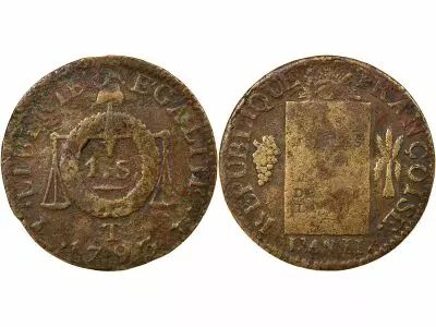 France Convention - Sol with Balances - 1793 T Nantes