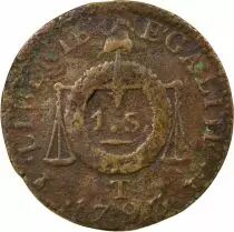 France Convention - Sol with Balances - 1793 T Nantes