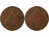 France Corporations, Marchands De Vin Taverniers  Jeton Cuivre - 1691