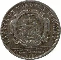 France Corporations Des Marchands Epiciers Apotiquaires, Louis XIV  - Jeton Argent 1710