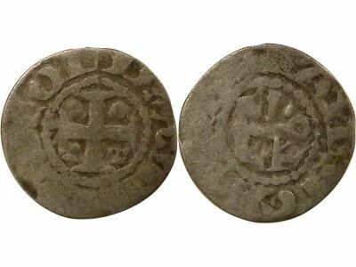 France County of Anjou - Silver Denier, in the name of Foulques - 1160 / 1190 Angers