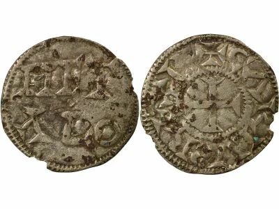 France County of Poitou - Silver Denier, in the name of Charles - 1050 / 1150 Melle