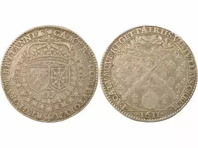France Court of Auditors of Brittany, Louis XIII - Silver Token - 1611